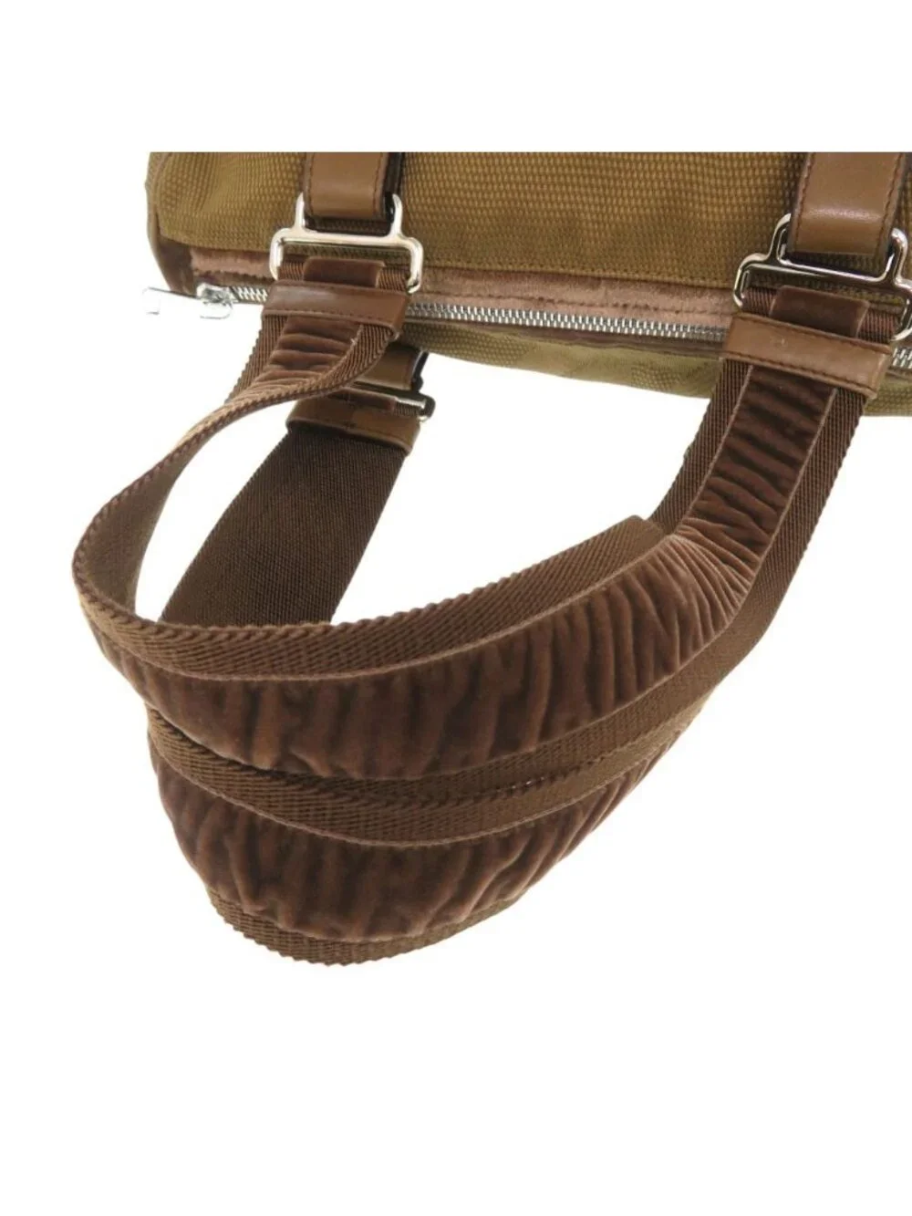 Saint Laurent Mini Boston Canvas Brown Handbag